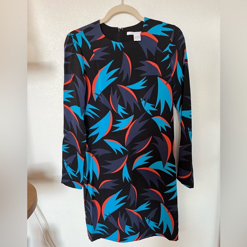 Diane Von furstenberg Jarley Winged Silk Dress